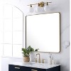 Elegant Lighting Soft corner metal rectangular mirror 36x40 inch in Brass - 3 of 4