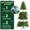NAYSAYE Christmas Tree Stand 7FT Tree 2126 Tips with Metal Stand for Christmas Decorations, Green, 50"*84"*24.86" - 4 of 4