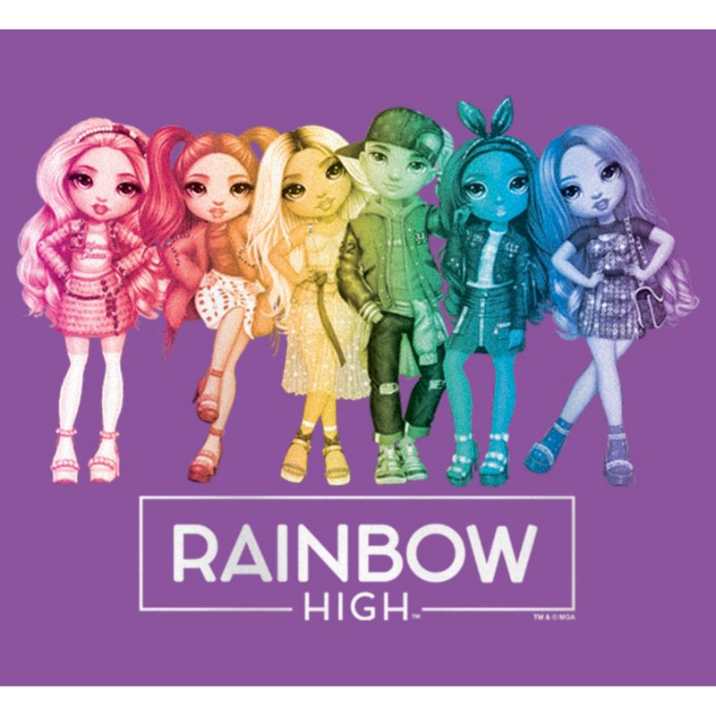 Girl's Rainbow High Classic Logo Characters T-Shirt, 2 of 5