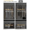 TiramisuBest 4-Door White Armoire Wardrobe with Mirror & 2 Hanging Rods, Wooden Closet Storage Cabinet for Bedroom - 3 of 4