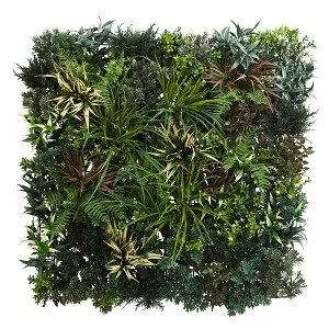 Nearly Natural 3-ft x 3-ft Greens & Fern Artificial Living Wall UV Resist (Indoor/Outdoor) - 1 of 2