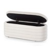 NicBex Modern 43" Boucle Fabric Storage Bench with Oval Shape for Bedroom and Living Room - 3 of 4