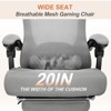 COMHOMA Mesh Office Chair, Ergonomic High Back Executive Chair with Adjustable Lumbar Support, Wide Seat - 3 of 4