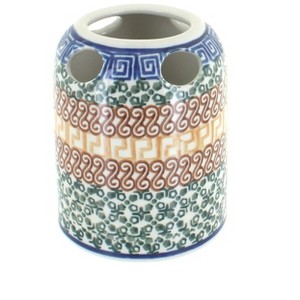 Blue Rose Polish Pottery 575 Ceramika Artystyczna Toothbrush Holder - 1 of 1