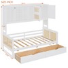 Twin/Full Size Wooden Daybed With 2 Drawers, All-in-One Cabinet and Shelf - ModernLuxe - 3 of 4