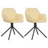 vidaXL Swivel Dining Chairs 2 pcs Cream Velvet - 2 of 4