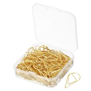 Unique Bargains Drop-Shaped Metal Prevent Tearing Pages Home Office Paper Clip 150 Pcs - 1 of 4
