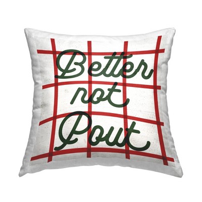 Stupell Industries Better Not Pout Christmas Plaid