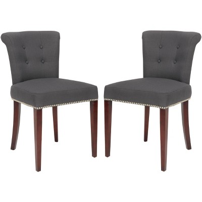 Arion 21''H Ring Chair   Nickel Nail Heads (Set of 2)  - Blue/Black - Safavieh