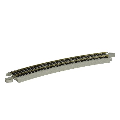 Bachmann Trains 44583 HO Scale 1:87 22 Inch Radius Curve Bulk Model Train Track Set with Interlocking Connections, Gray Roadbed, 50 Pieces