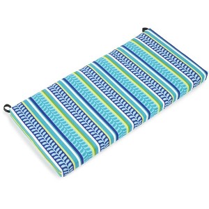 Blazing Needles, 40-inch by 19-inch Outdoor Spun Polyester Loveseat Cushion - 1 of 2