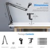 MaseiKar Microphone Arm Stand, Suspension Boom Scissor Mic Arm Stand with 3/8¡±to 5/8¡±Screw and Cable Ties Compatible with Blue Yeti and Other Mics - 3 of 4