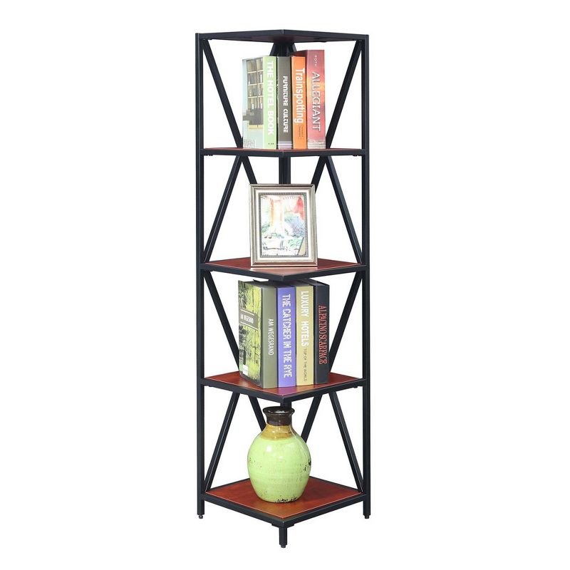 Tucson Metal 5 Tier Corner Bookcase - Johar Furniture, 4 of 5