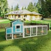 Gulches Blue Wooden Chicken Coop with Nesting Box Free-Range Door Asphalt Roof Sliding Tray 1 Piece 121 Inch - 2 of 4