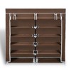 vidaXL Shoe Rack Brown Powder coated tubes 45.3x11.0x43.3in Lightweight - 2 of 2