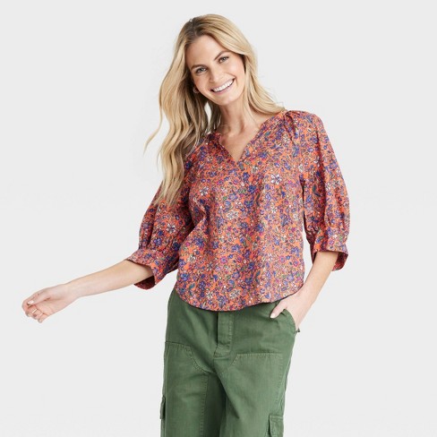 Women's Long Sleeve Pullover Blouse - Universal Thread™ : Target