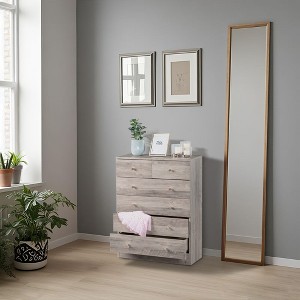 Karl Home 6-Drawer Gray Particle Board 25.98in. W Chest of Drawer - 1 of 4