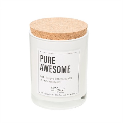 Totalee Gift Pure Awesome Soy Candle Wax White 7.76 oz Burn Time: 40