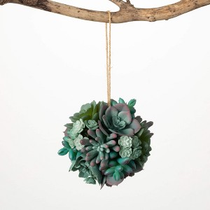 5"H Sullivans Hanging Succulent Mix Orb, Multicolored - 1 of 2