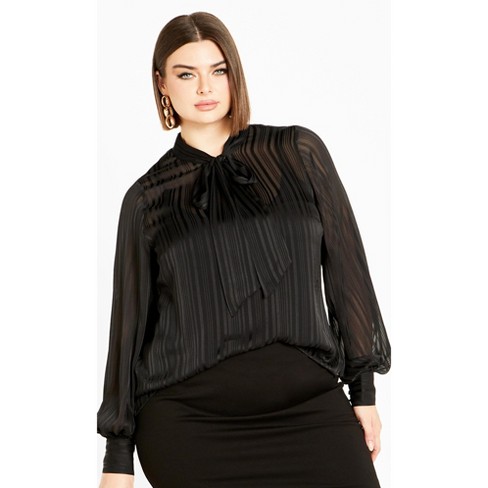 Women's Plus Size Angelica Shirt - Black | City Chic : Target