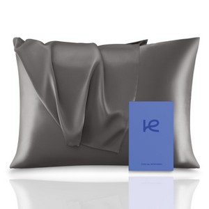 Kickoff 100% Organic Mulberry Soft Silk Pillowcase, Hidden Zipper, Highest 6A+ Grade 22 Momme Cooling For Hair & Skin, Hypoallergenic, Pillow Cover - 1 of 4