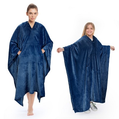 Tirrinia Blanket Comfy Plush Fleece Wearable Blanket for Adult Women Men Kids Throw Wrap Cover Indoors or Outdoors , 55''x 80''