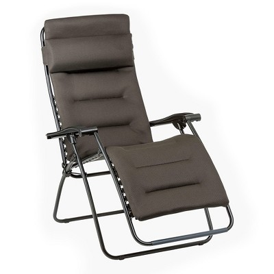 Lafuma R-Clip Batyline Iso Relaxation Patio and Poolside Zero Gravity Outdoor Foldable Lounge Recliner with Removable Canvas