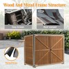 GDFStudio Robert Modern 50.4" Fir Wood and Metal Outdoor Rectangl Storage Shed - 4 of 4