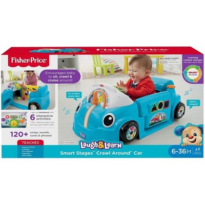 Fisher price smart stages car sale blue