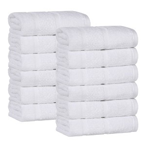 Smart Twist Viscose Cotton Blend Medium Weight Solid Thick Border Towel Set by Blue Nile Mills - 1 of 4