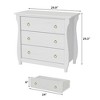 3-Drawer Bohemian Modern Dresser - Storage Cabinet with Curved Mid-Century Legs - 2 of 4