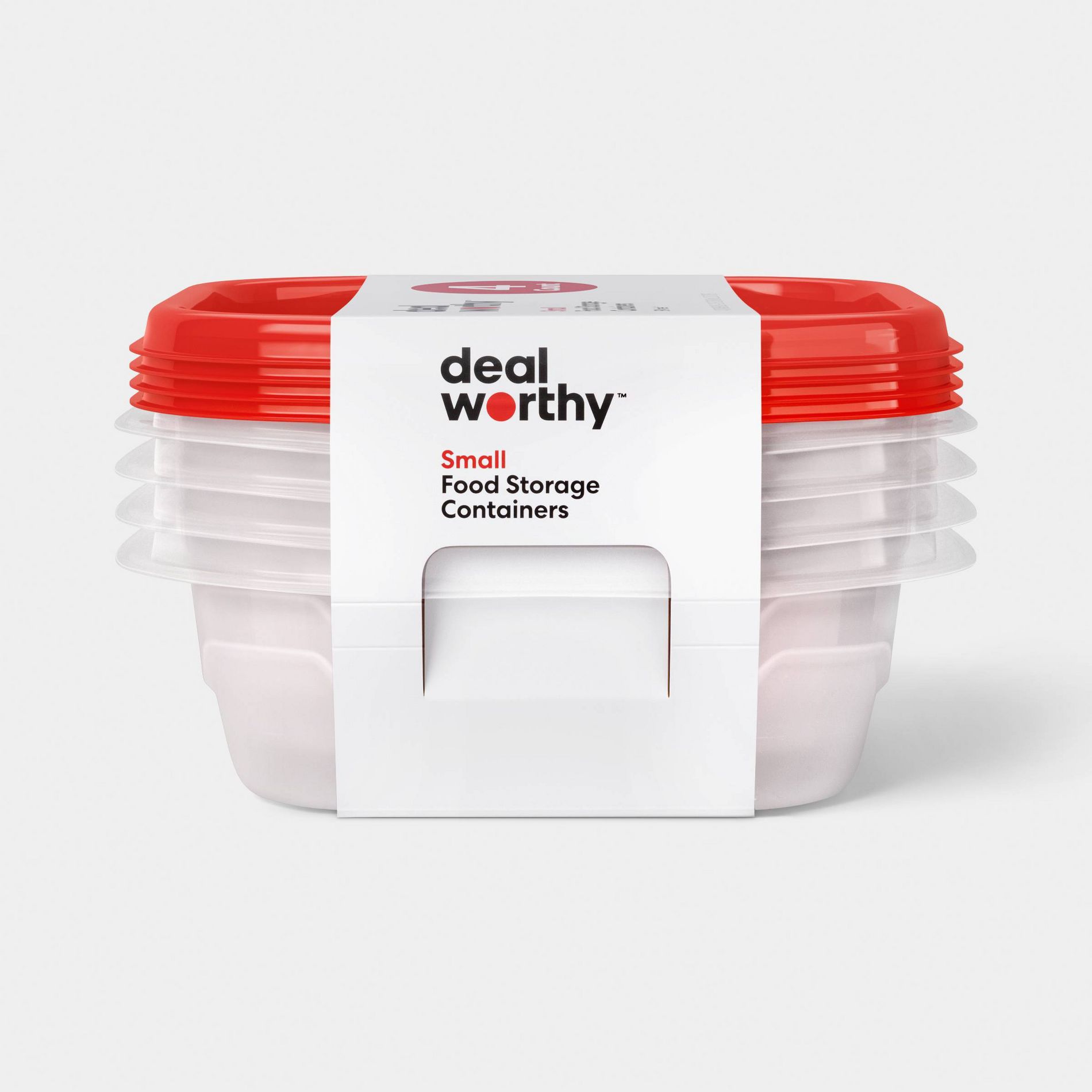Small Square Food Storage Containers - 23oz/4ct - Dealworthy™