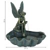 Sunnydaze 30"H Electric Fiberglass Fairy Shell Outdoor Water Fountain - 3 of 4