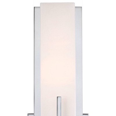 Midtown 19" Chrome Wall Sconce with White Glass Shade
