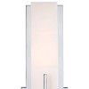 Possini Euro Design Midtown Modern Wall Light Sconce Chrome Hardwire 4 1/2" Fixture Rectangular White Glass for Bedroom Bathroom Vanity Reading House - 3 of 4