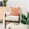 Orange Sorbet Floral Throw Pillow - Deny Designs - 2 of 3