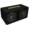 Kicker Dual 10 Inch Comp Bass Package 50DCWC102 with CXA4001 and amp wire kit - image 2 of 4