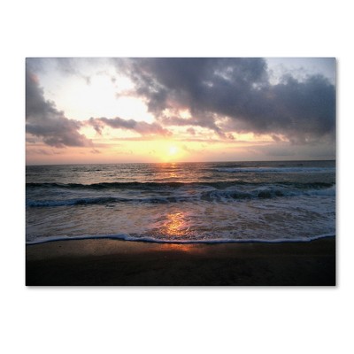 Gentle Rise Coastal Sunrise Canvas Art in Floater Frame