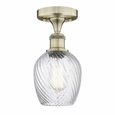 Salina - 1 Light Semi-Flush Mount In Industrial Style-9.75 Inches Tall and 5 Inches Wide