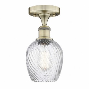 Salina - 1 Light Semi-Flush Mount In Industrial Style-9.75 Inches Tall and 5 Inches Wide - 1 of 1