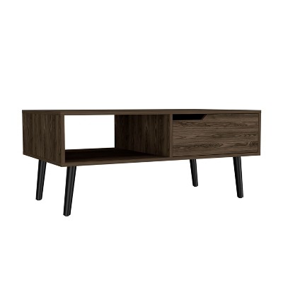NicBex 39.61 Inch Rectangle Coffee Table with Drawer and Open Shelf,Center Table for Living Room,Bedroom