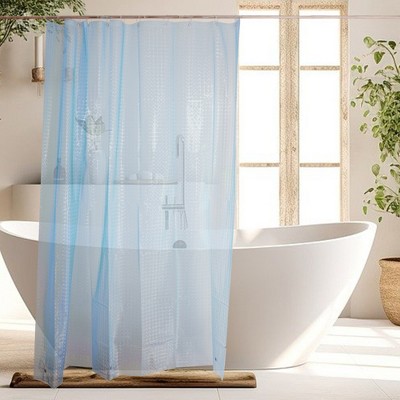 Unique Bargains EVA Shower Curtain 78.74"L x 70.87"W Blue 1 Set
