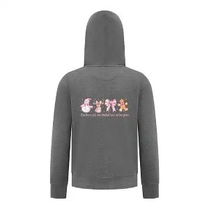 Everyday Kids Christmas Collection Most Wonderful Time Girls Zip up Hoodie – Pink Holiday Sweatshirt - 1 of 4