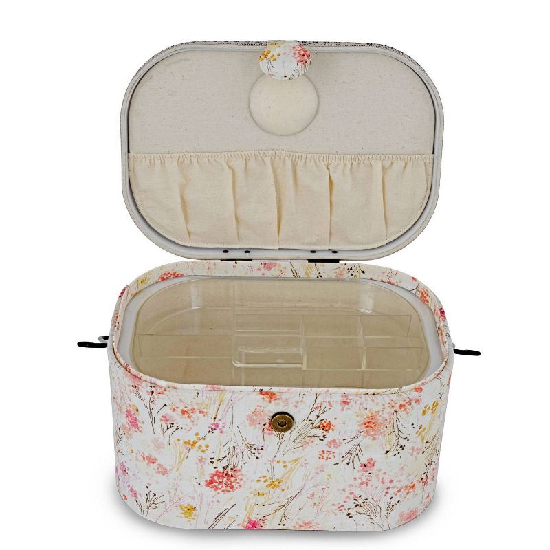 Dritz Large Sewing Basket with Metal Handle, 3 of 6