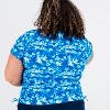 Calypsa Women's Plus Size Half-Zip Short Sleeve Rashguard UPF 50+ Adele Swim Top - 2 of 4