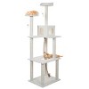 Pet Adobe Multilevel Cat Tree House With Hanging Rope - Ivory : Target