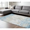 Gold Sky Blue And Ivory Abstract Area Rug - 2 of 4