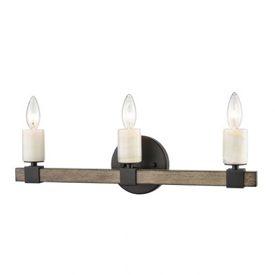 Elk Home Stone Manor 3 - Light Vanity in  Matte Black