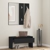 vidaXL Hallway Furniture Set Black Engineered Wood - 3 of 4
