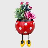 Disney 6" Wide Minnie Mouse with Dangling Feet Ceramic Indoor Outdoor Planter Box Multicolor